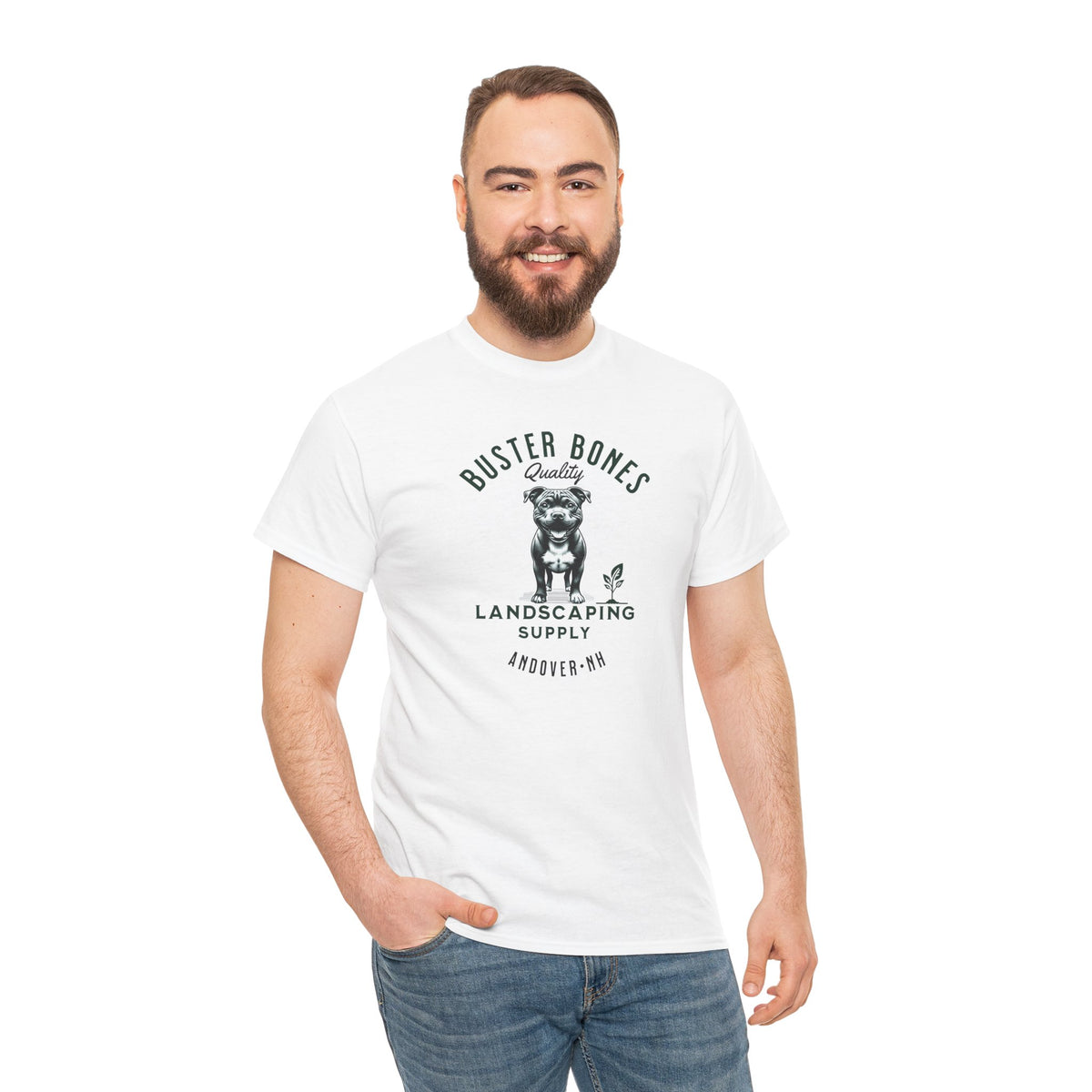 BUSTER BONES Pittie Landscaping Tee
