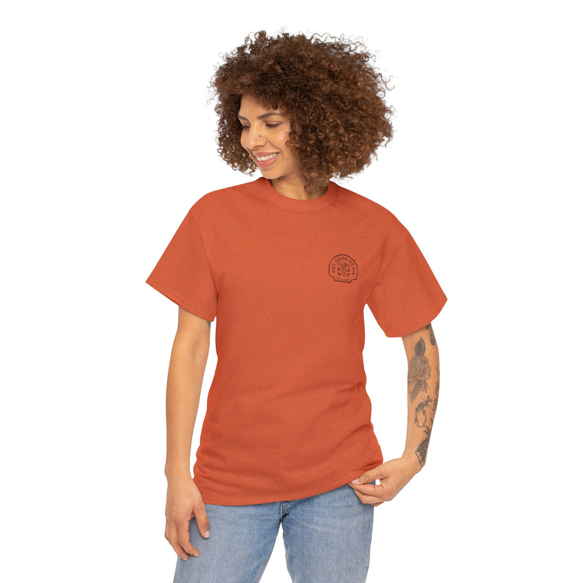 PET DOGS OR DIE Black Logo Unisex Heavy Cotton Tee