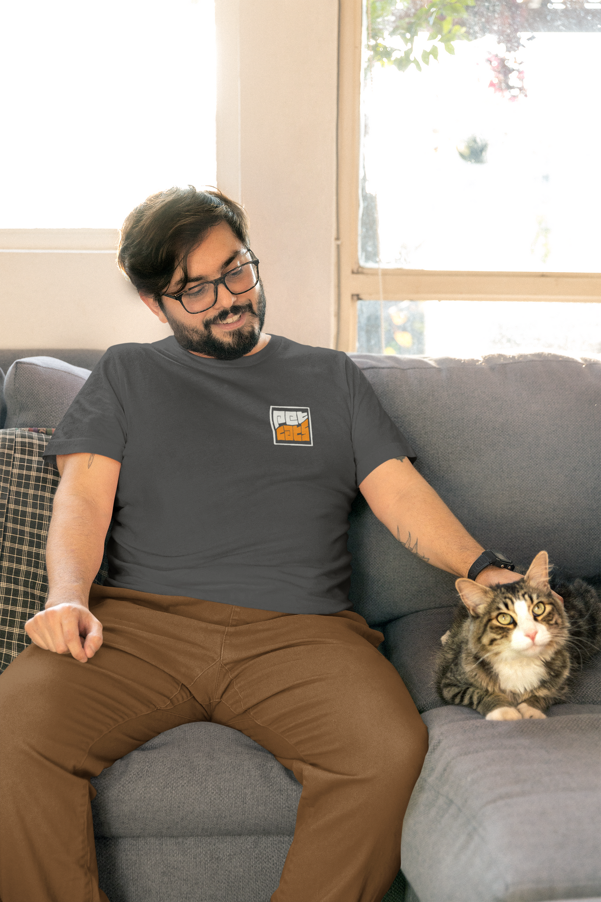PET CATS Bicolor Logo Tee