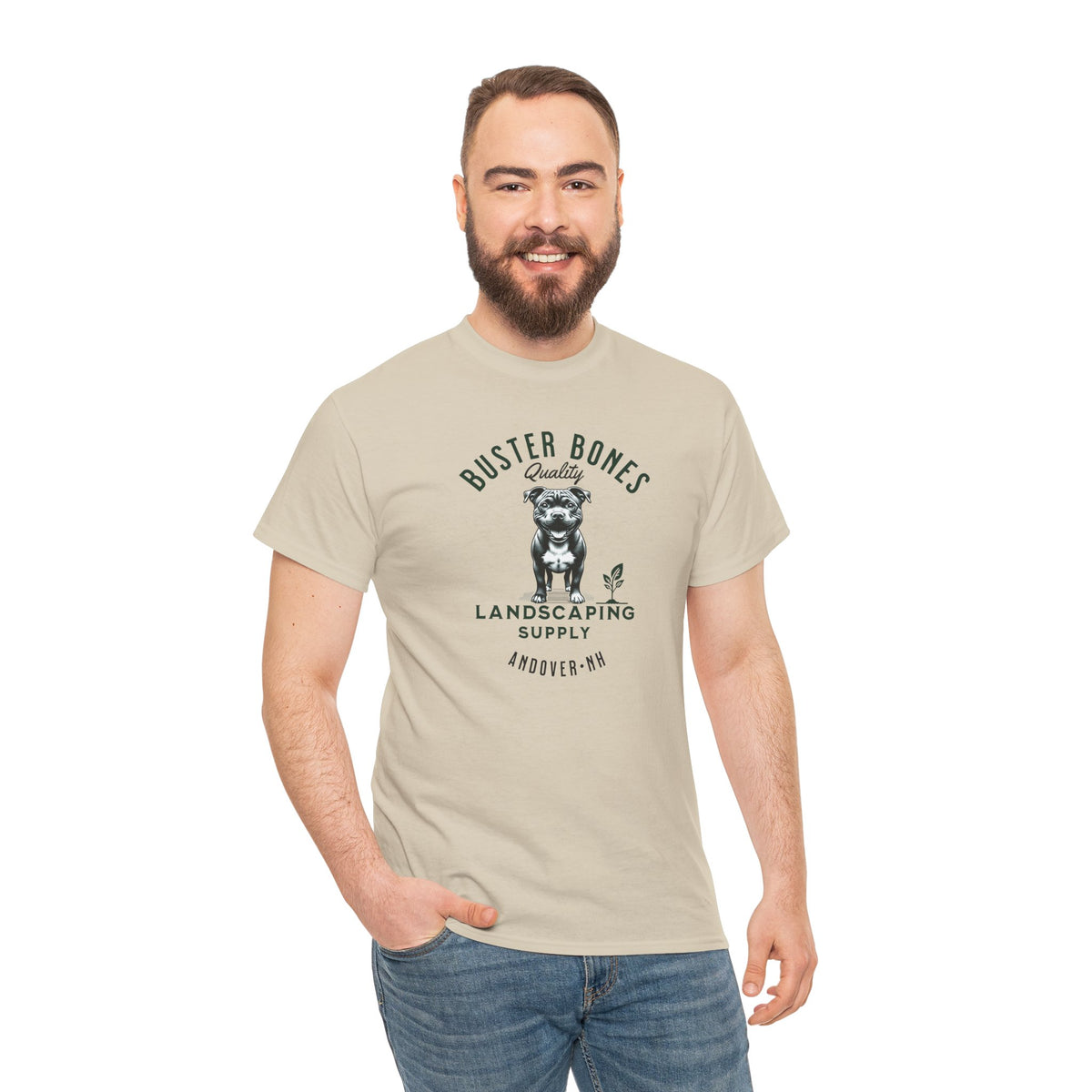 BUSTER BONES Pittie Landscaping Tee