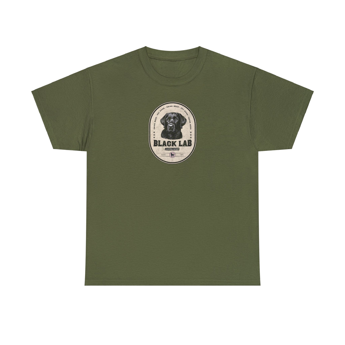 BLACK LAB COFFEE STOUT Unisex Heavy Cotton Tee