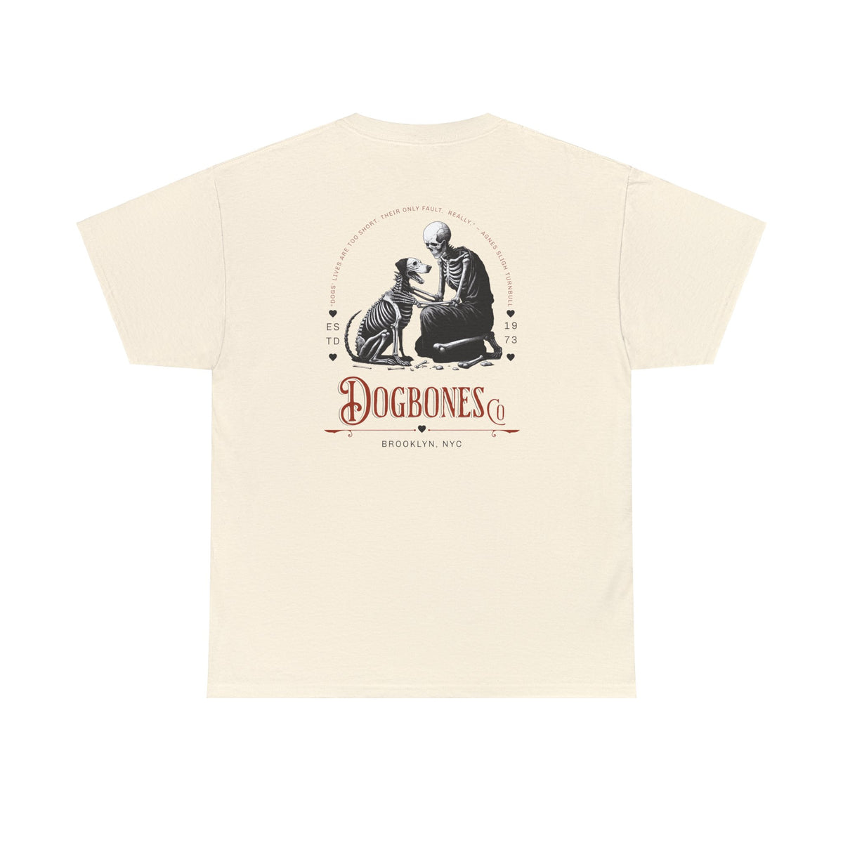 DOGBONES Logo with Turnbull Quote Unisex Heavy Cotton Tee