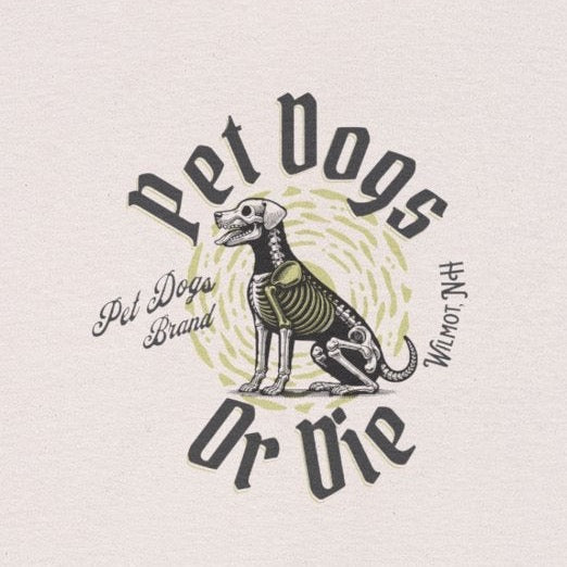 PET DOGS OR DIE Biker Style Unisex Heavy Cotton Tee