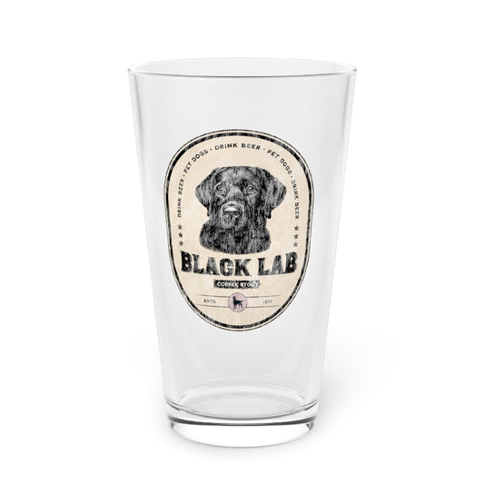 BLACK LAB COFFEE STOUT Pint Glass, 16oz
