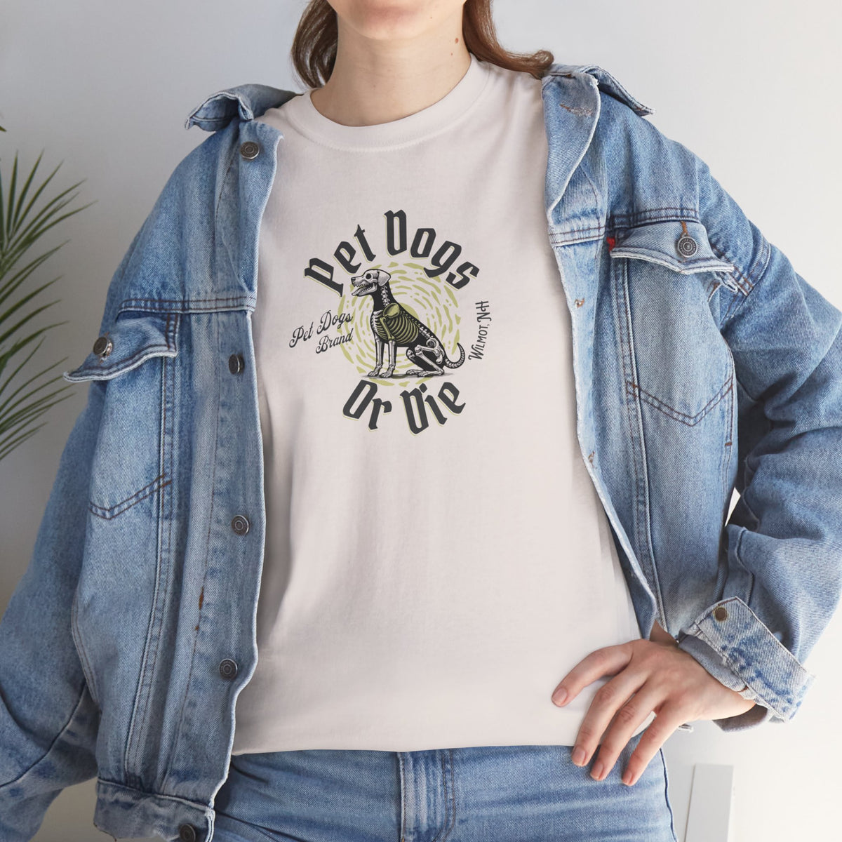 PET DOGS OR DIE Biker Style Unisex Heavy Cotton Tee