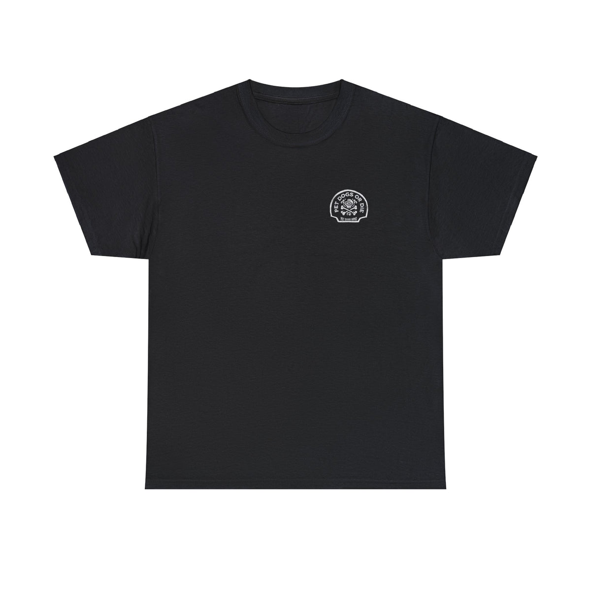 PET DOGS OR DIE White Logo Unisex Heavy Cotton Tee