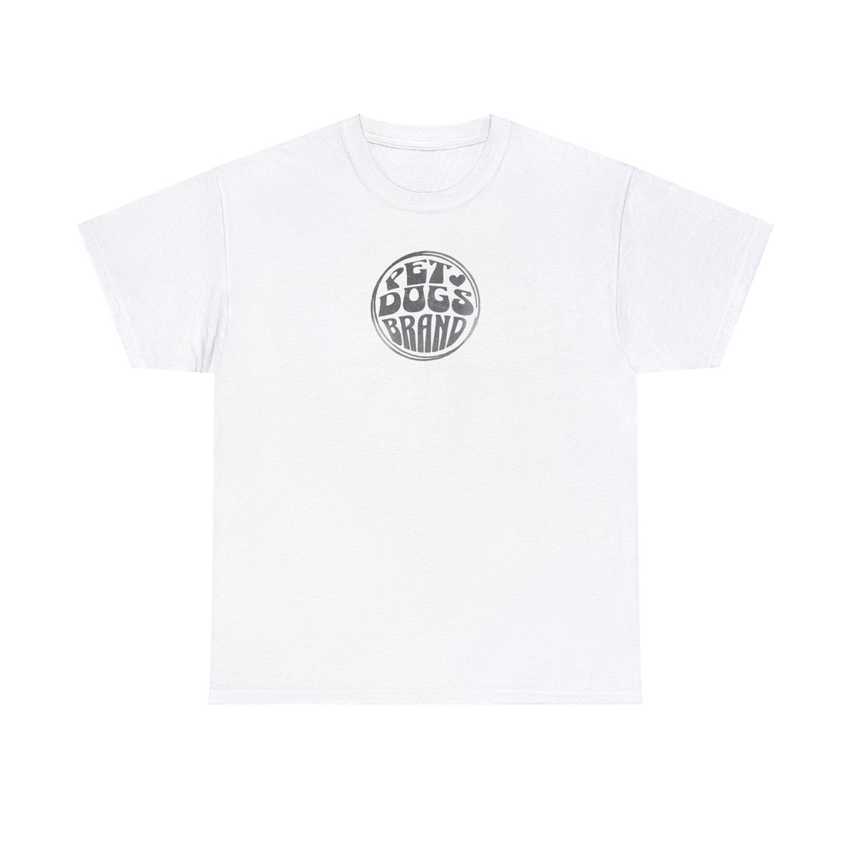 PET DOGS BRAND Black Logo Fisheye Lens Retro Style Unisex Heavy Cotton Tee