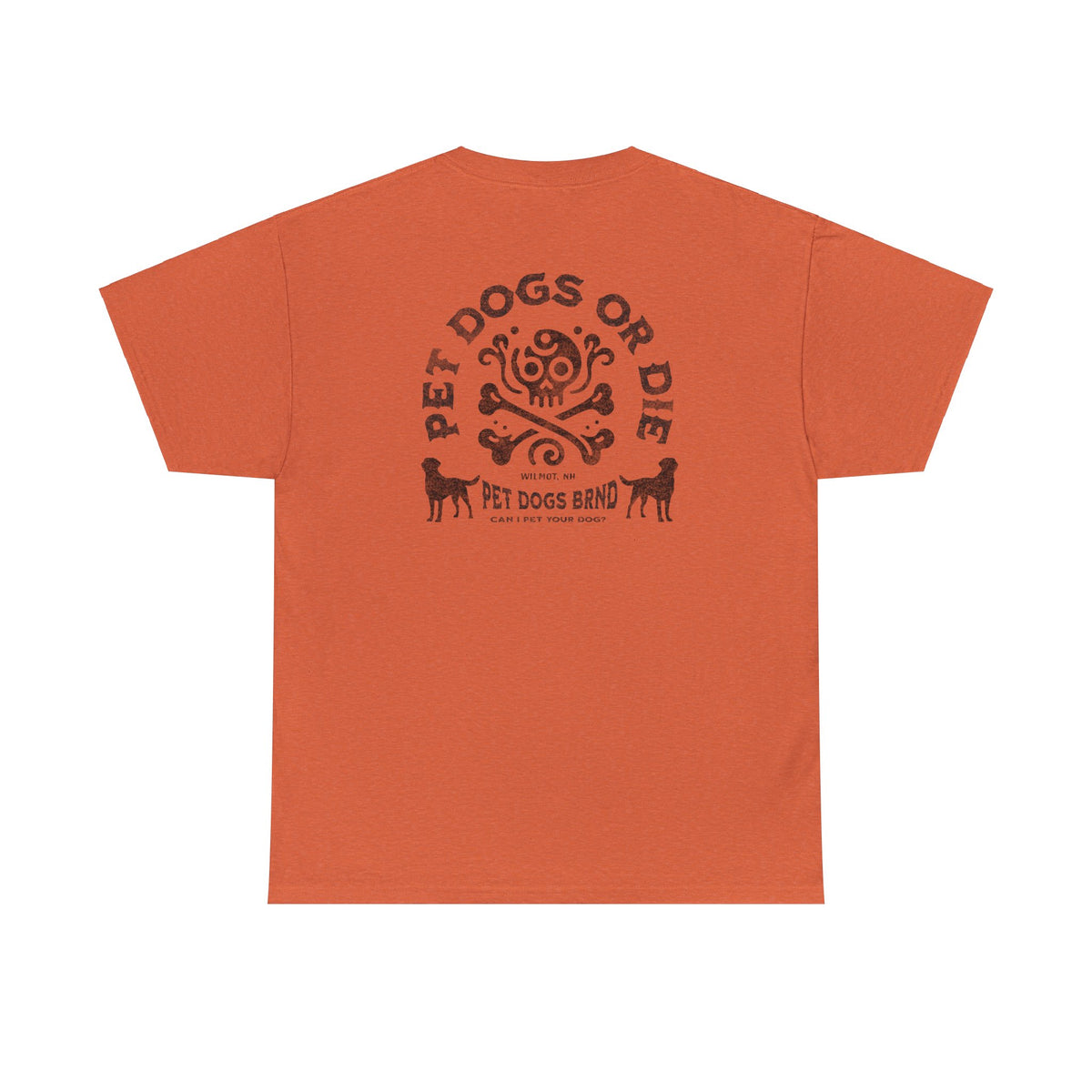 PET DOGS OR DIE Black Logo Unisex Heavy Cotton Tee