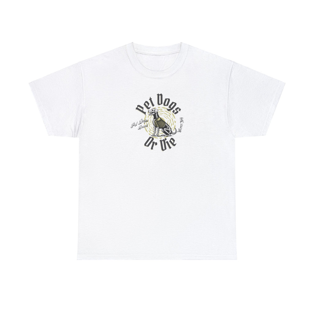 PET DOGS OR DIE Biker Style Unisex Heavy Cotton Tee