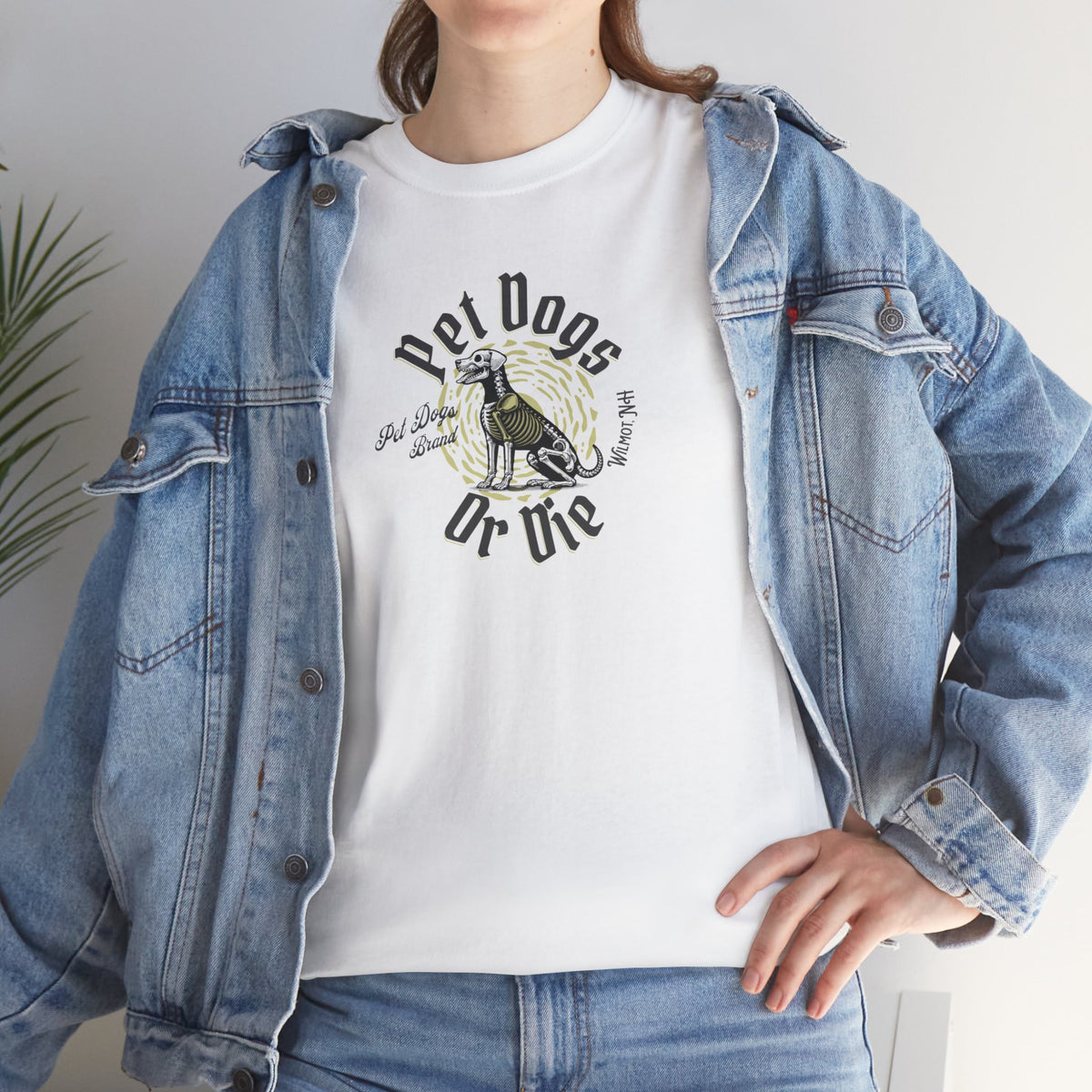 PET DOGS OR DIE Biker Style Unisex Heavy Cotton Tee