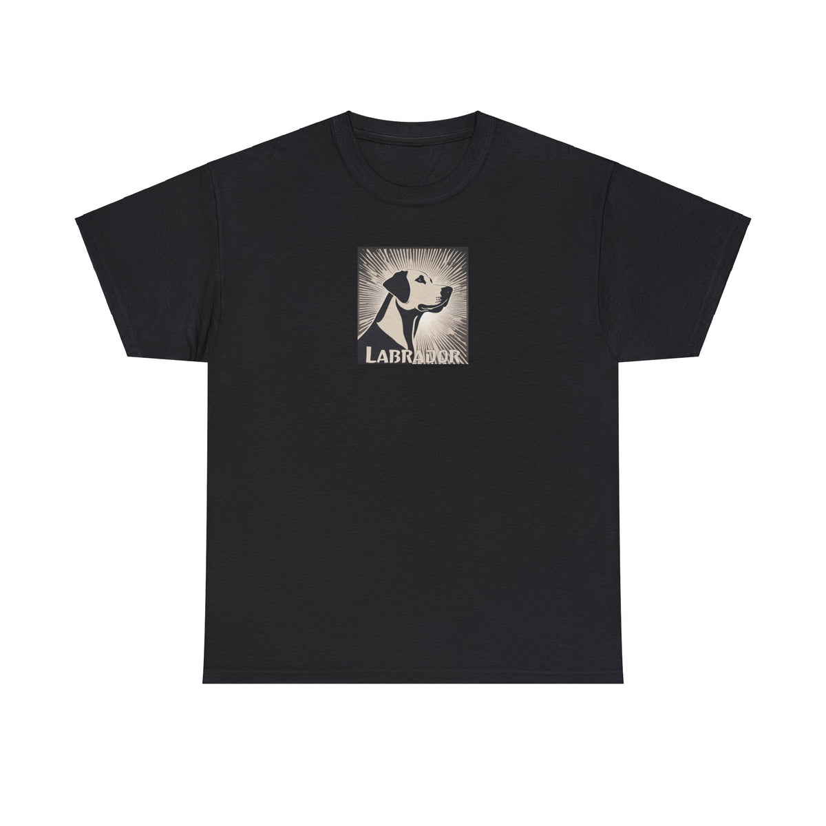 LABRADOR Sunburst Art Deco Style Unisex Heavy Cotton Tee