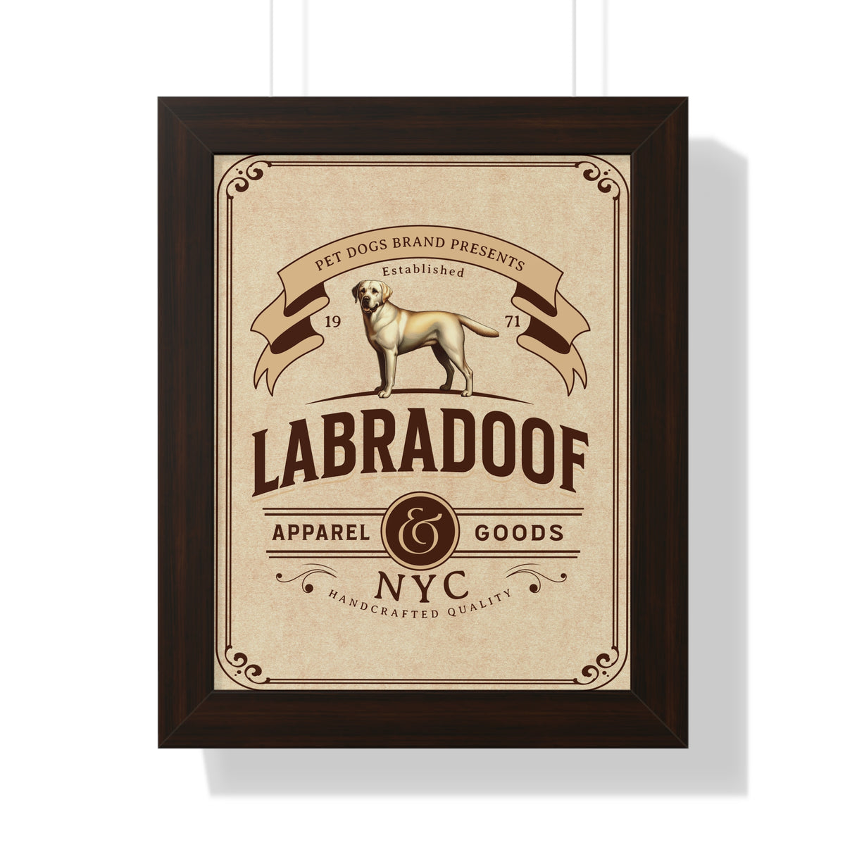 LABRADOOF Advertisement Antique Style Framed Vertical Poster