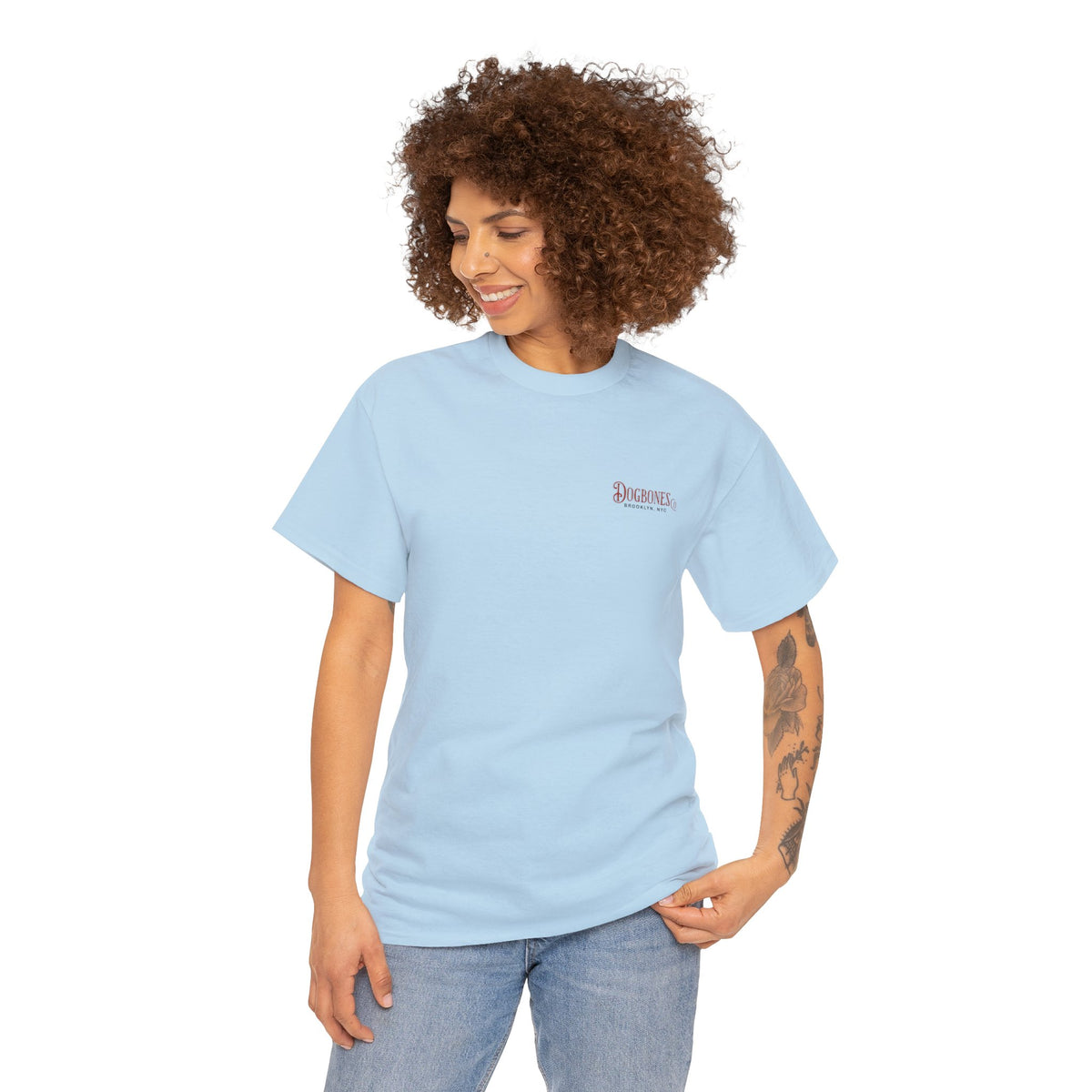 DOGBONES Logo with Turnbull Quote Unisex Heavy Cotton Tee