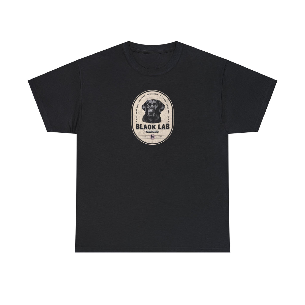 BLACK LAB COFFEE STOUT Unisex Heavy Cotton Tee