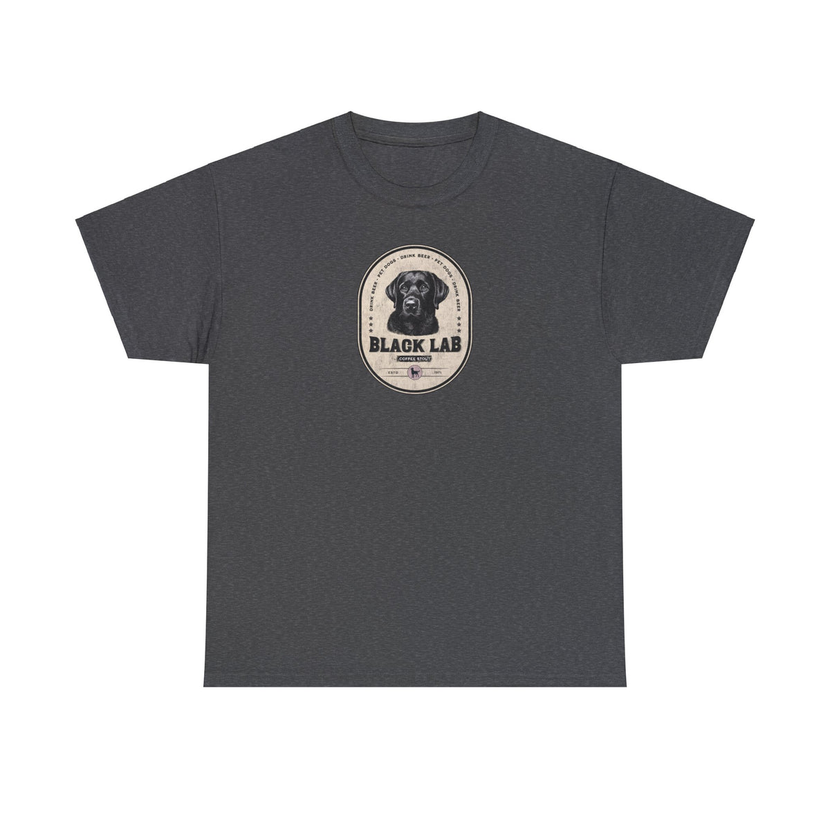 BLACK LAB COFFEE STOUT Unisex Heavy Cotton Tee