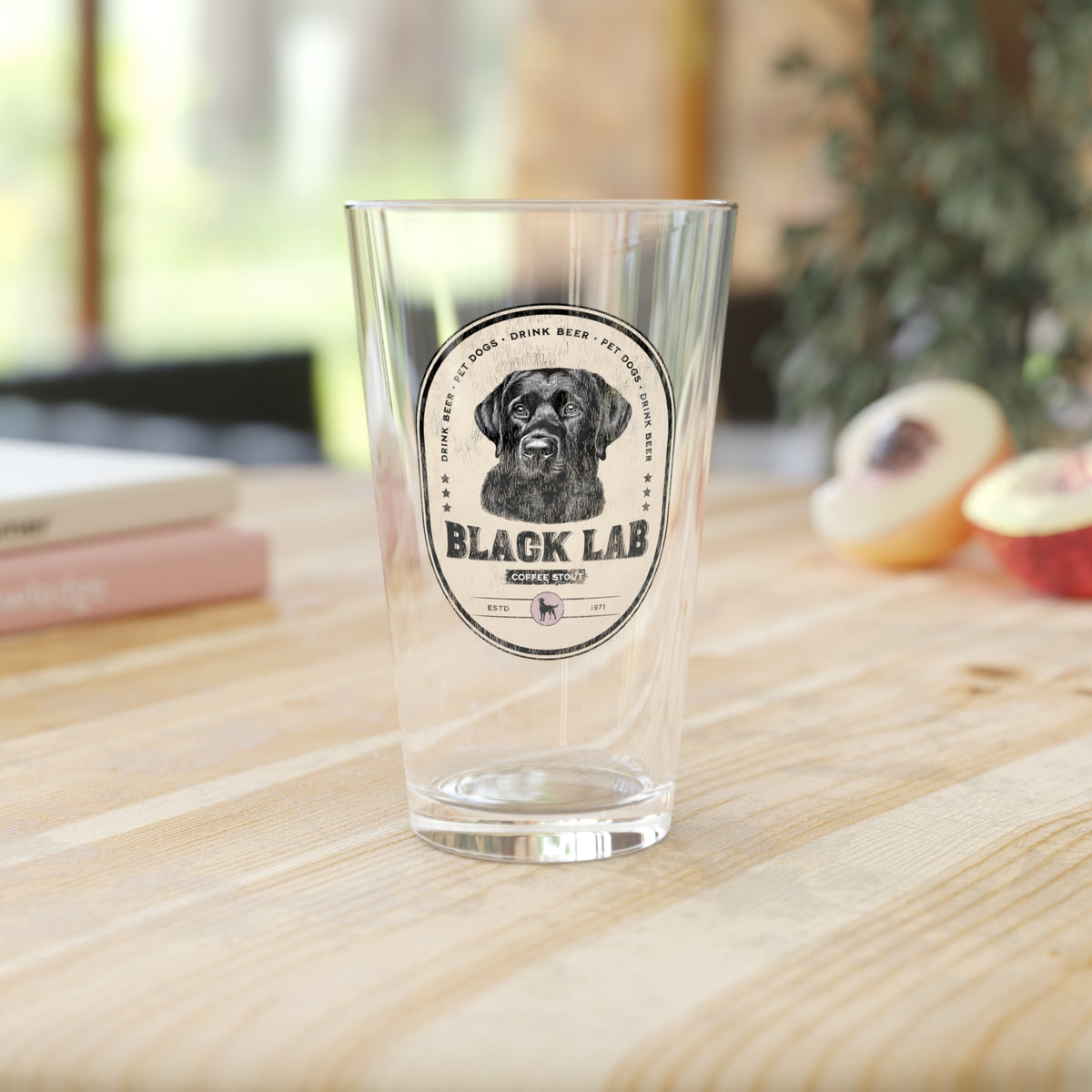 BLACK LAB COFFEE STOUT Pint Glass, 16oz