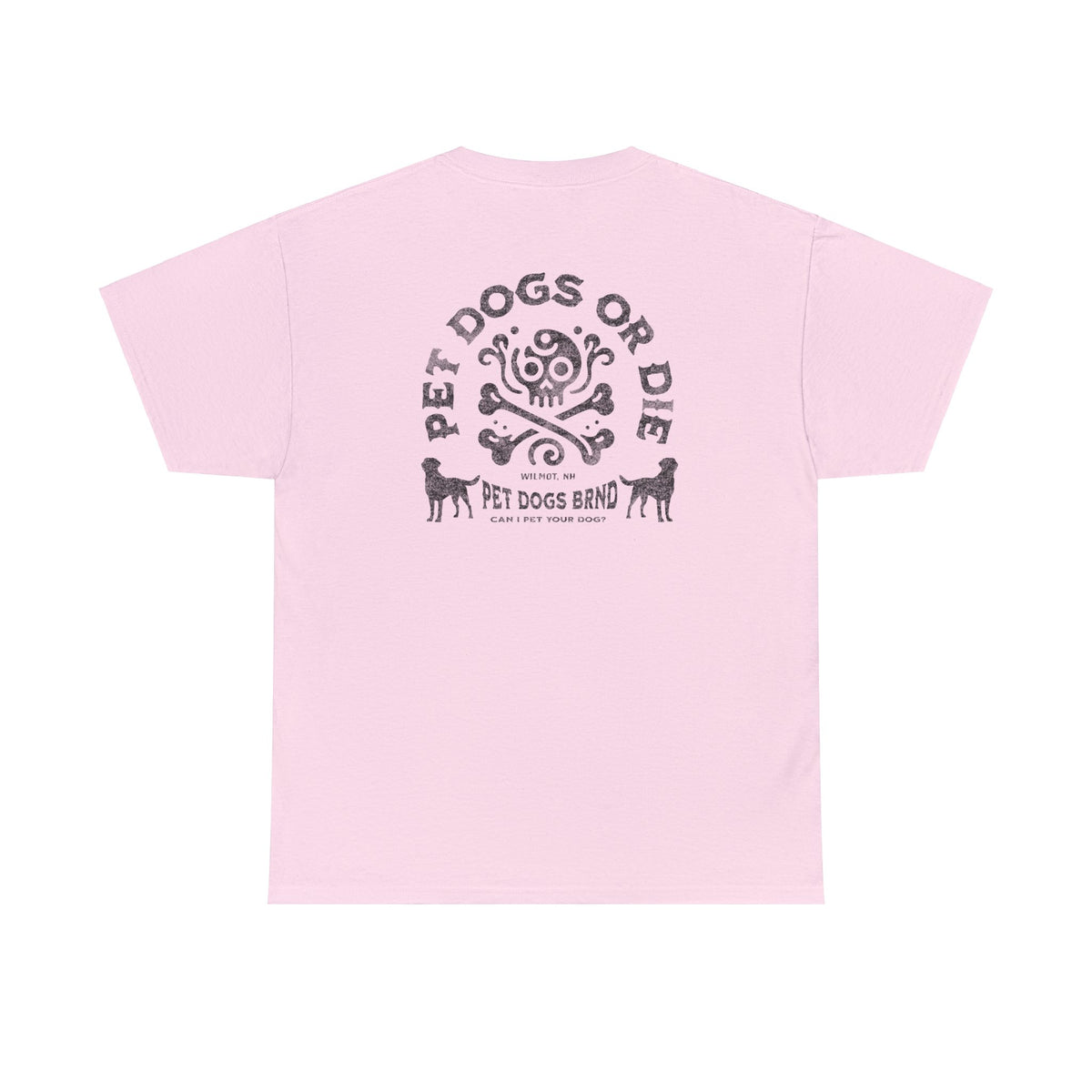 PET DOGS OR DIE Black Logo Unisex Heavy Cotton Tee