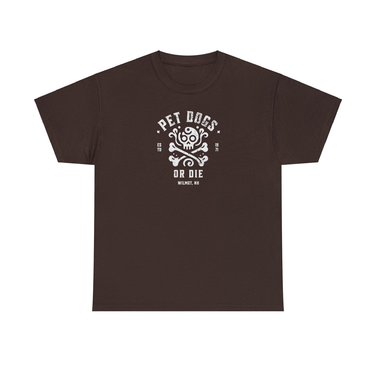 PET DOGS OR DIE Simple Version Unisex Heavy Cotton Tee