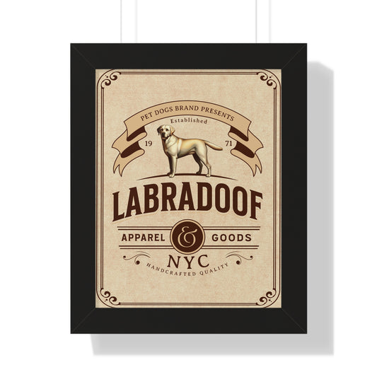 LABRADOOF Advertisement Antique Style Framed Vertical Poster