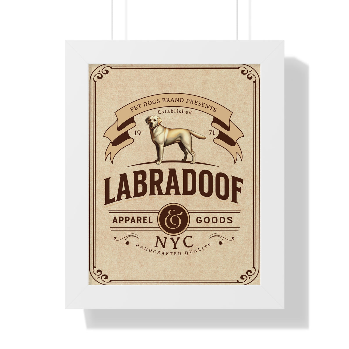 LABRADOOF Advertisement Antique Style Framed Vertical Poster