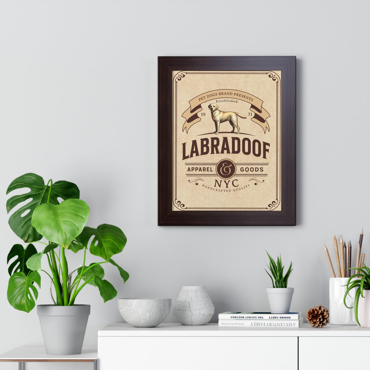 LABRADOOF Advertisement Antique Style Framed Vertical Poster
