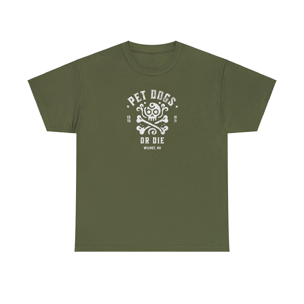PET DOGS OR DIE Simple Version Unisex Heavy Cotton Tee