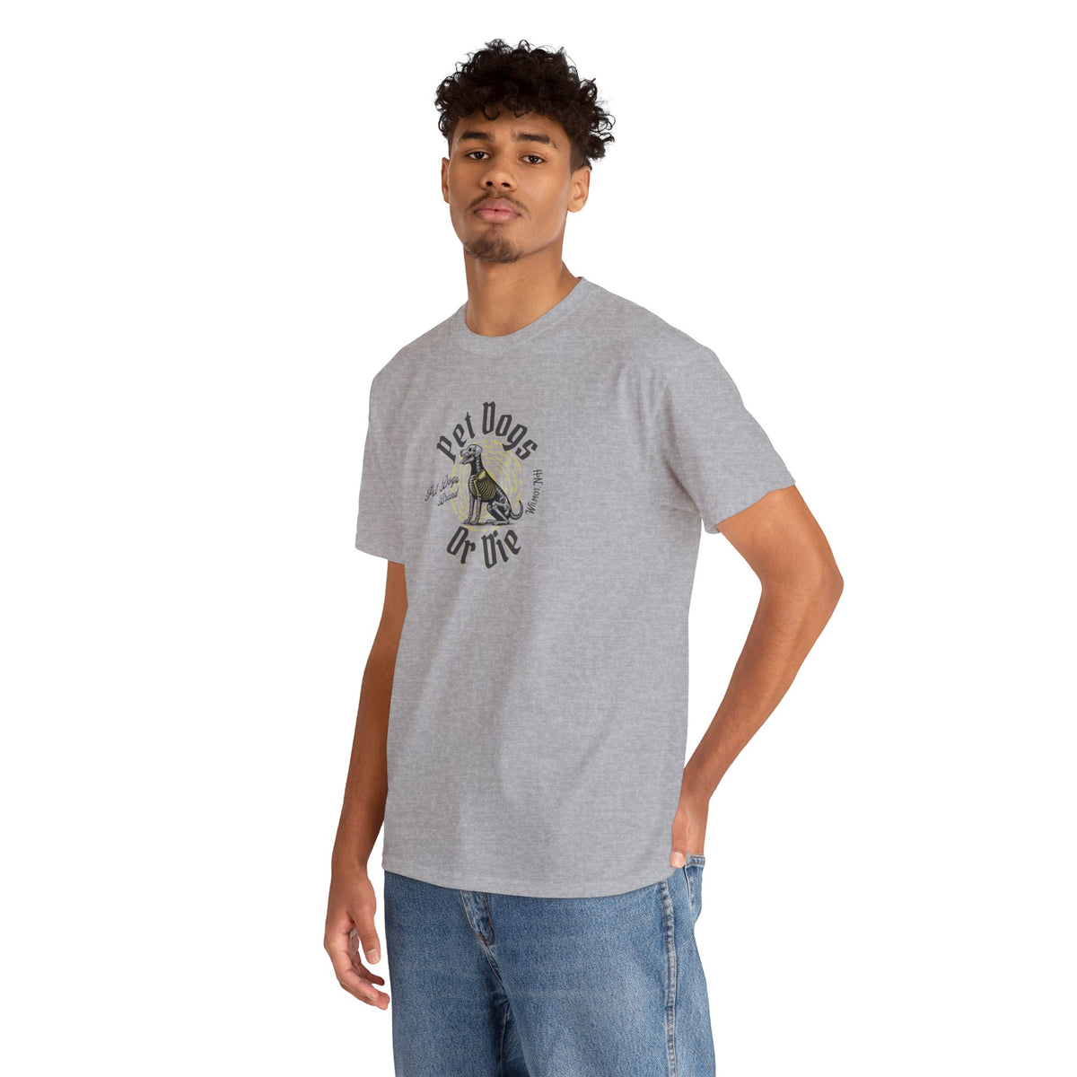 PET DOGS OR DIE Biker Style Unisex Heavy Cotton Tee