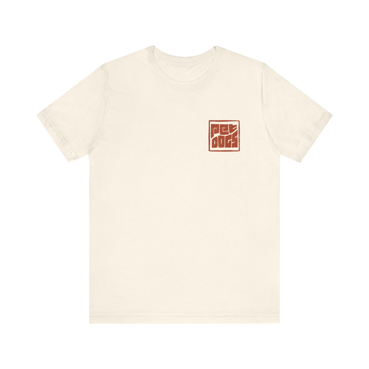PET DOGS Natural Color Logo Tee