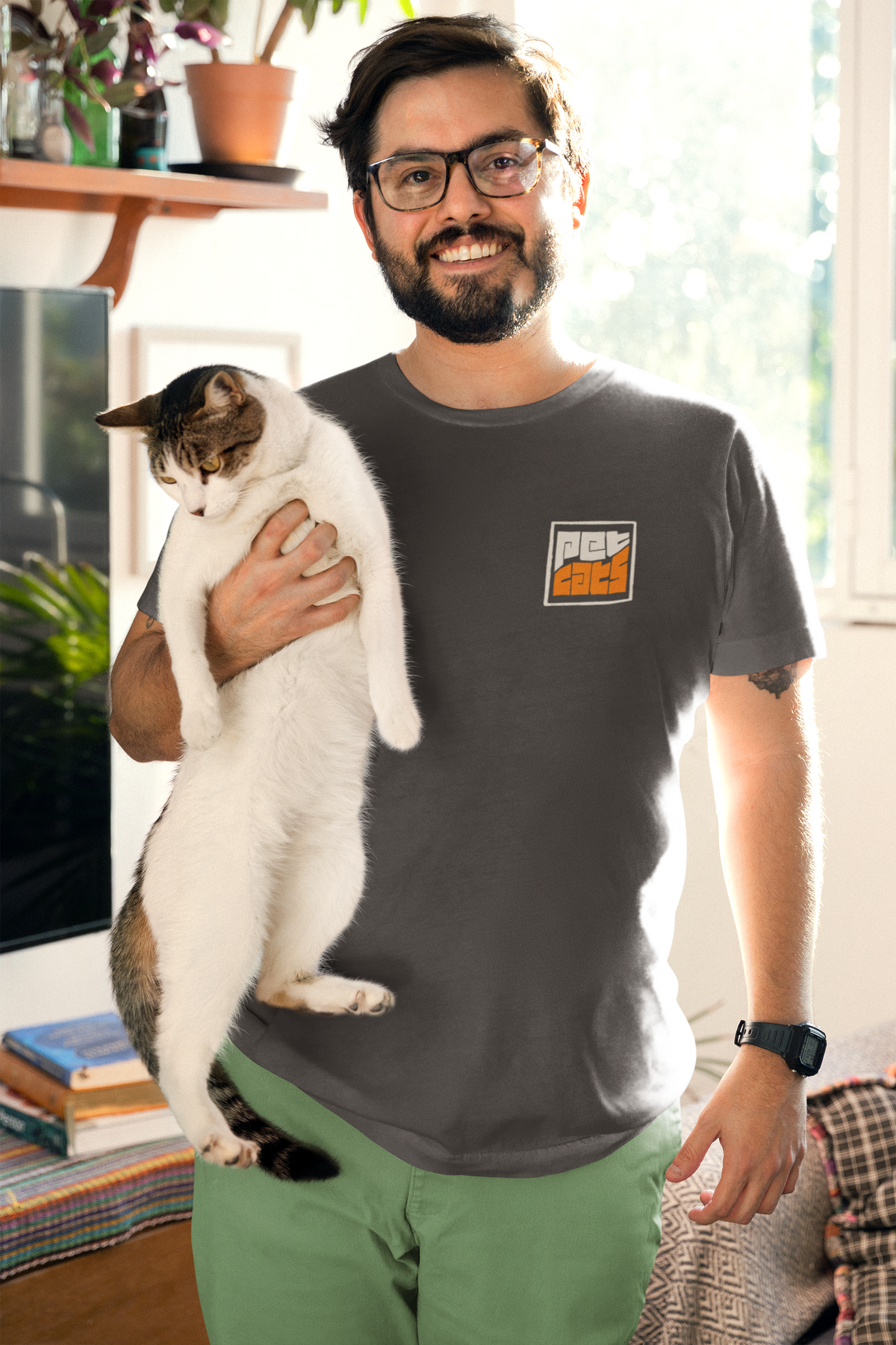 PET CATS Bicolor Logo Tee