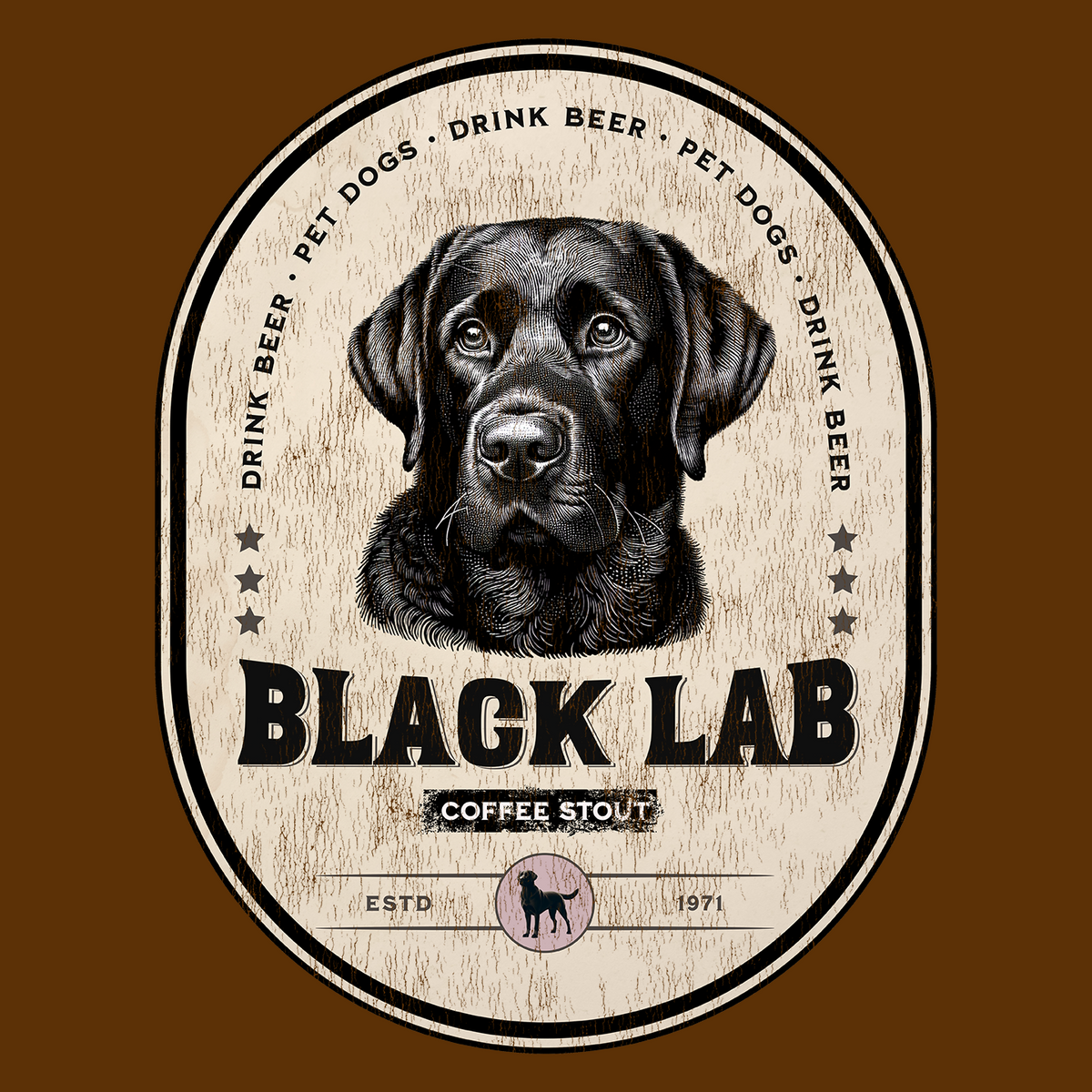 BLACK LAB COFFEE STOUT Unisex Heavy Cotton Tee