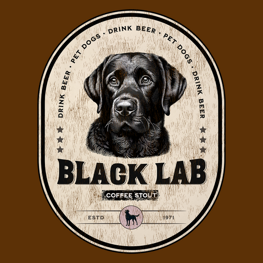 BLACK LAB COFFEE STOUT Unisex Heavy Cotton Tee