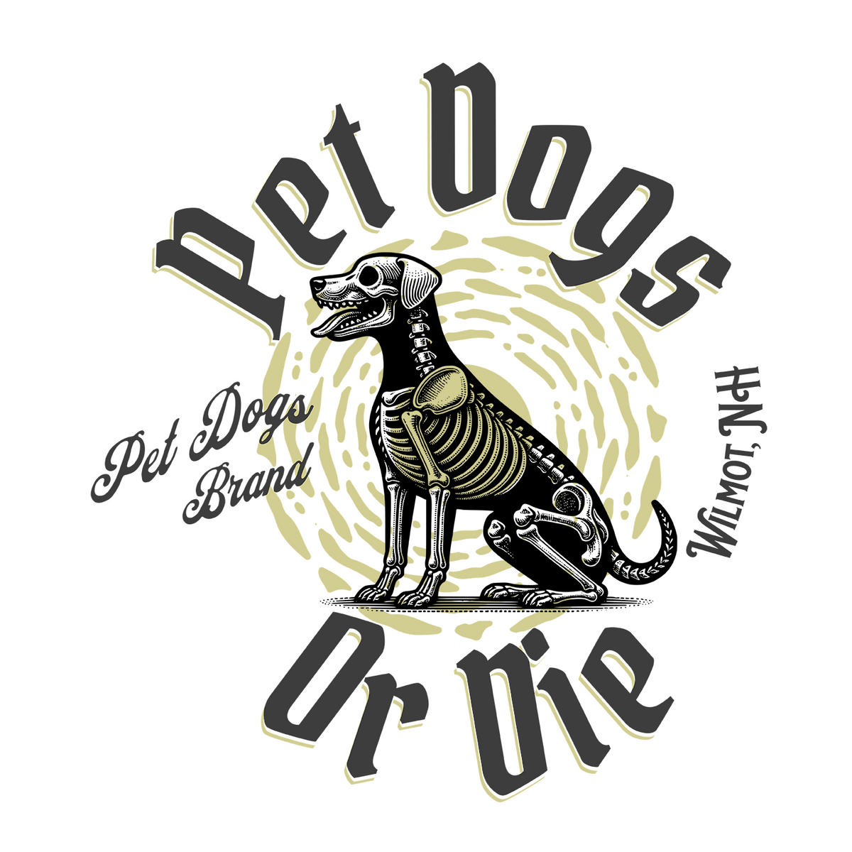 PET DOGS OR DIE Biker Style Unisex Heavy Cotton Tee