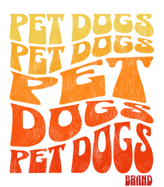 PET DOGS Groovy 70's Style Unisex Heavy Cotton Tee